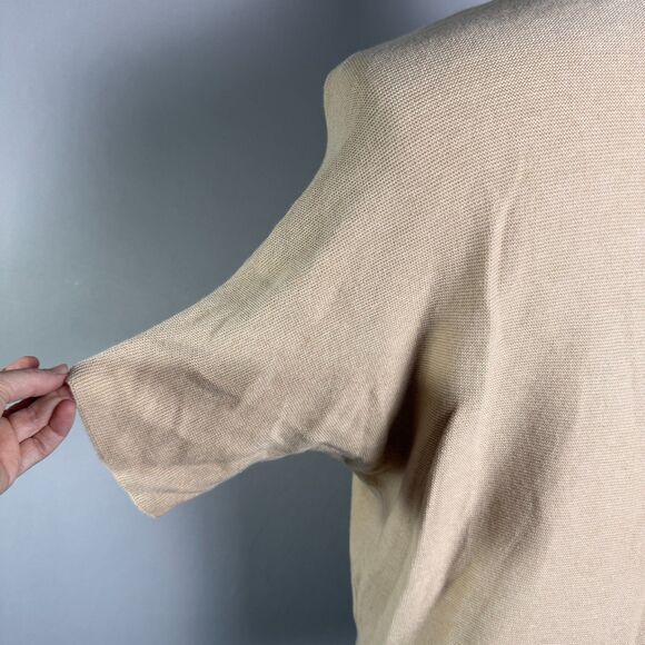 Quince Women's Dolman Sleeve Cream Sweater Organic Cotton & Cashmere Size Small - Picture 6 of 11